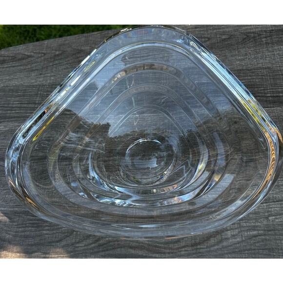 Ricci Casa Collection Caprice Art Deco Modern 24% Lead Crystal Bowl-Slovenia - Picture 7 of 12